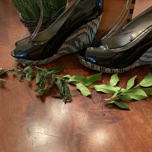 Sam and Libby black and white tweet wedge - Picture 10 of 16